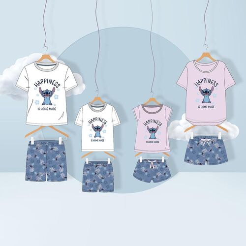 Stitch - Pijama corto single jersey nia Azul claro 3A