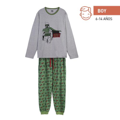 Boba Fett - Pijama largo single jersey para nio Verde 8A