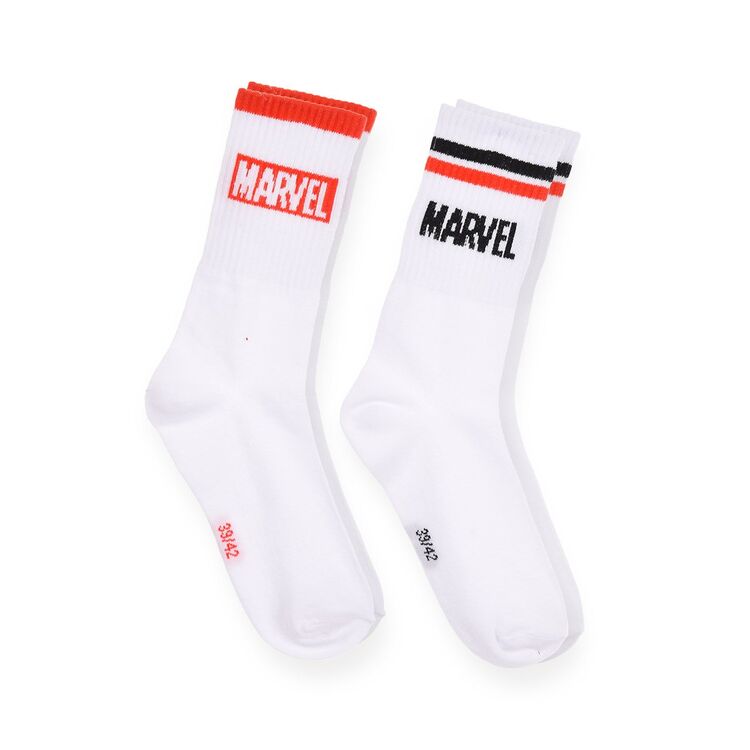 Marvel -  Pack 2 Calcetines blancos Sport  adulto Marvel Comics 39/42