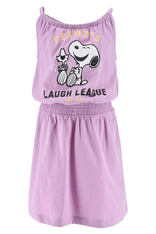 Snoopy - Vestido playero de tirantes  infantil Violeta 8A