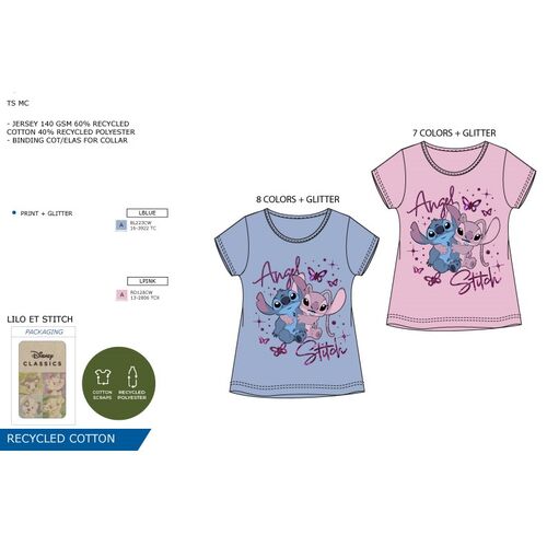 Stich - Camiseta infantil Azul claro 6A