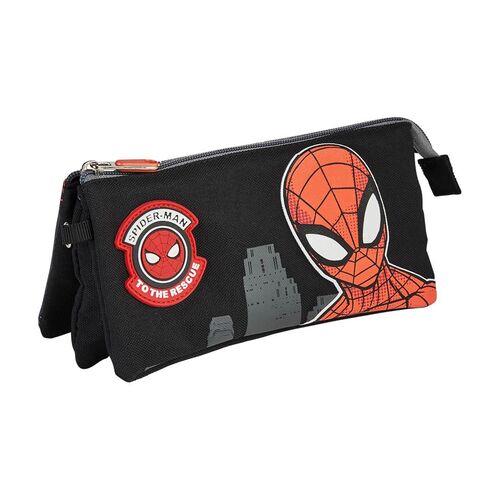 Spiderman - Estuche portatodo triple 3 compartimentos