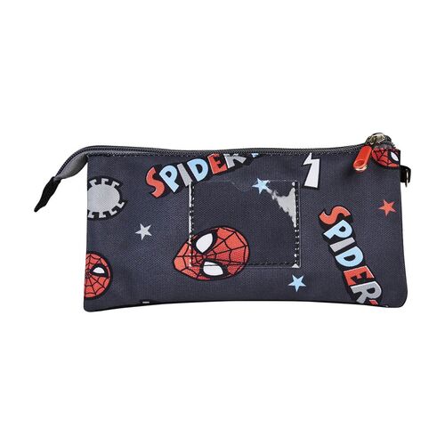 Spiderman - Estuche portatodo triple 3 compartimentos