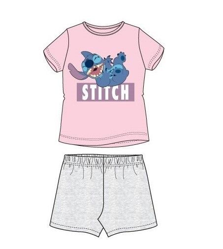 Stich - Pijama infantil  de pantaln corto Lilo&Stich 6A