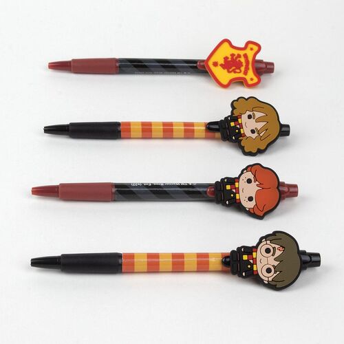 Harry Potter - Pack x4 boligrafos decorados