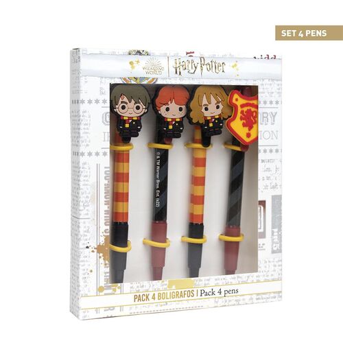 Harry Potter - Pack x4 boligrafos decorados