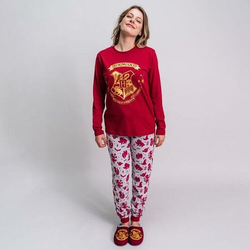 Harry Potter - Pijama largo single jersey Granate XL