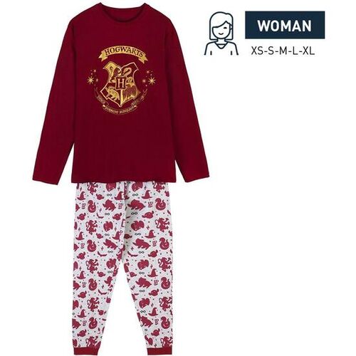 Harry Potter - Pijama largo single jersey Granate XL