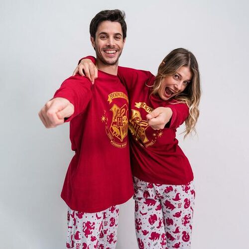 Harry Potter - Pijama largo single jersey Granate XL