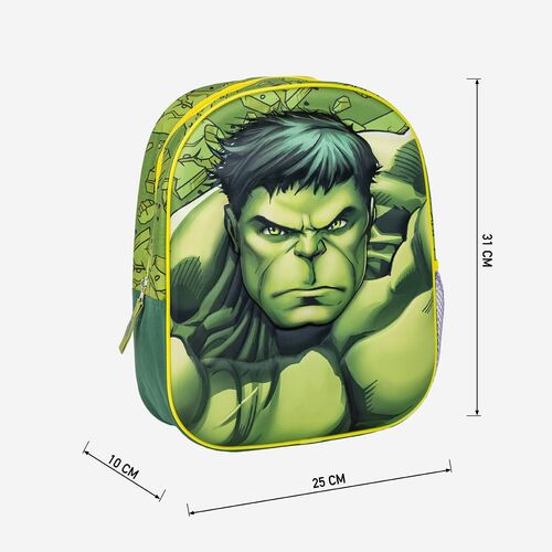 Avengers - Mochila infantil 3D Hulk 31cm