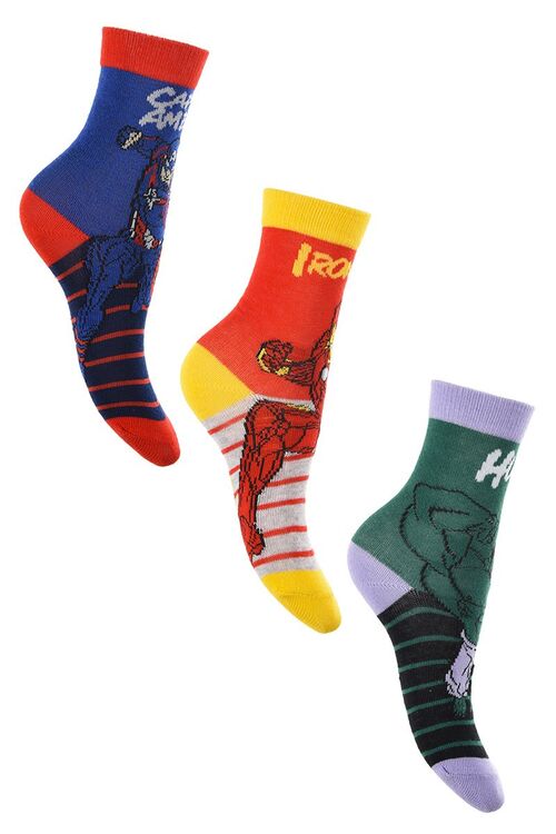 Avengers - Pack de 3 pares de calcetines Pack1 23/26