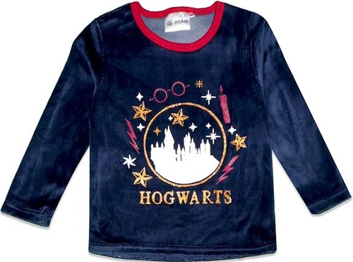 Harry Potter - Pijama largo velour infantil Azul oscuro 4A