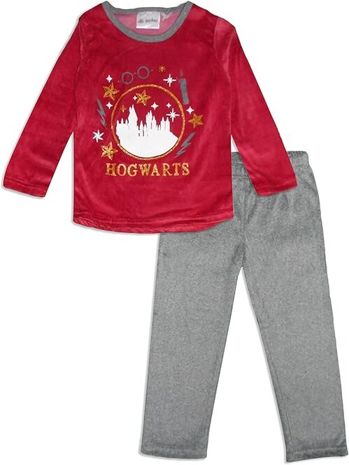 Harry Potter - Pijama largo velour infantil Azul oscuro 4A