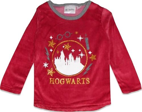 Harry Potter - Pijama largo velour infantil Azul oscuro 4A