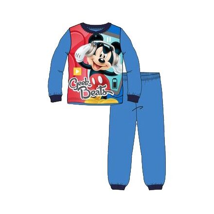 Mickey - Pijama largo interlock Azul claro 3A