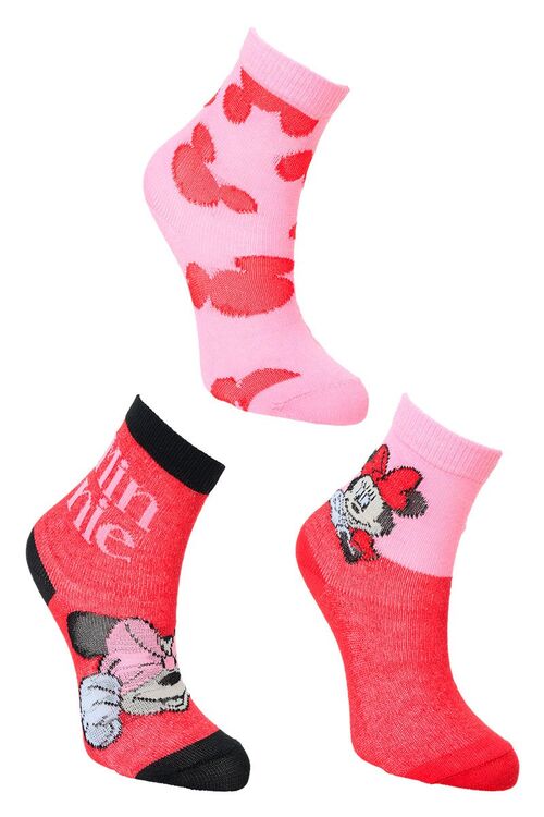 Minnie - Pack de 3 pares de calcetines altos Pack1 23/26