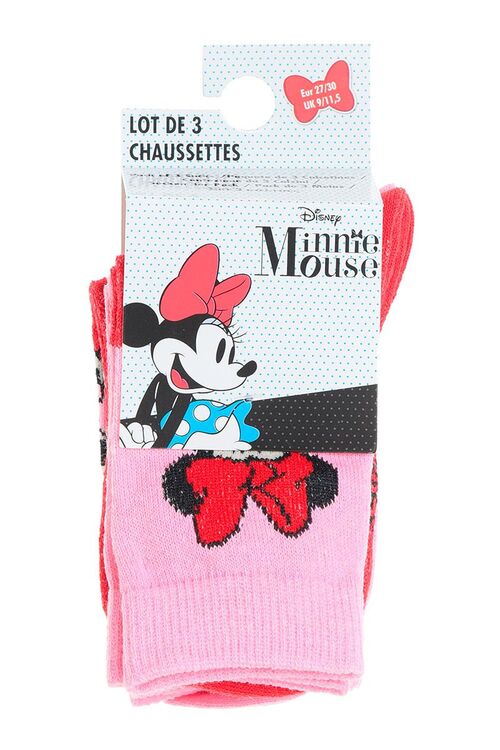 Minnie - Pack de 3 pares de calcetines altos Pack1 23/26