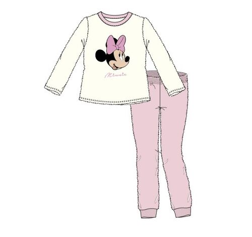 Minnie - Pijama largo infantil de coralina 4A