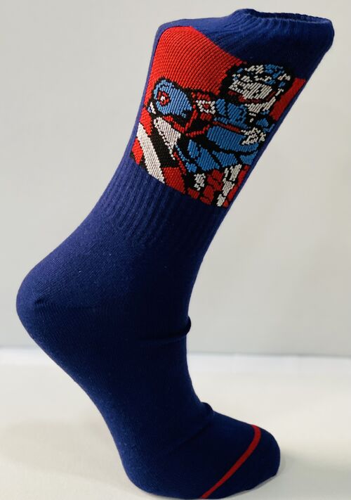 Marvel - Calcetines Sport C. America Azul oscuro Talla Unica