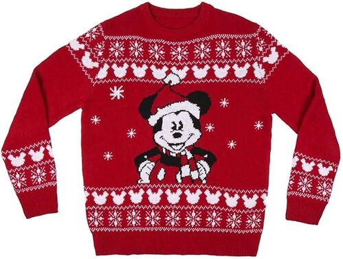 Mickey - Jersey de punto decoraciones navideñas S