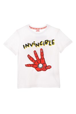 Avengers - Camiseta manga corta infantil Iron Man Blanco 4A