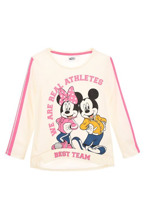 Minnie - Camiseta de manga larga infantil nia Gris 3A