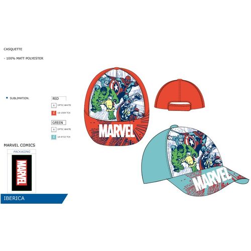 Avengers - Gorra intantil Marvel Azul claro 52