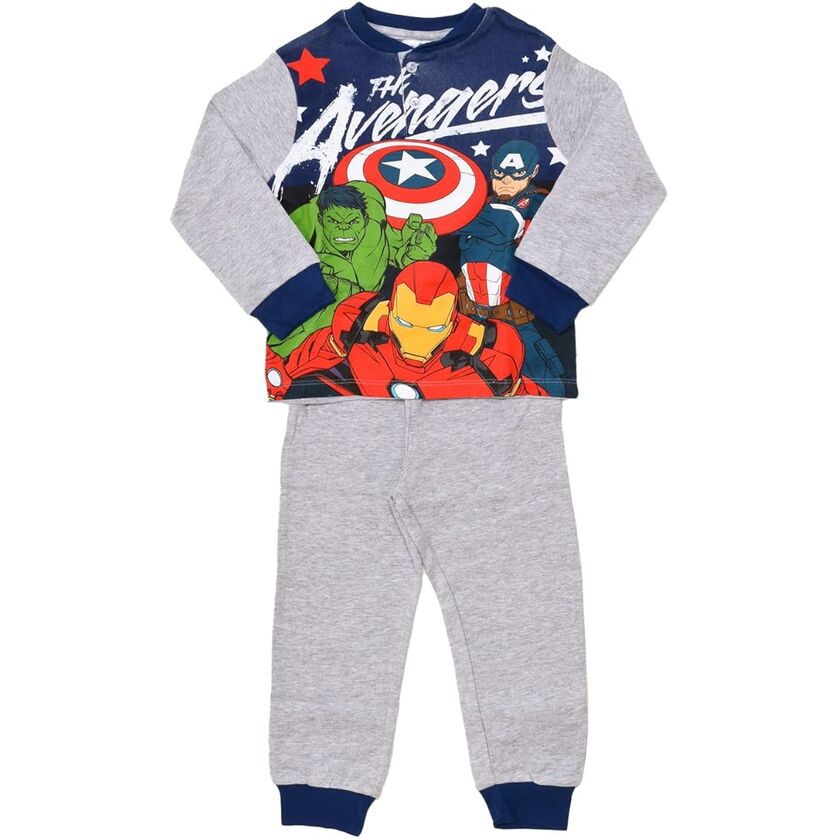 Avengers - Pijama invierno algodn infantil Gris 4A